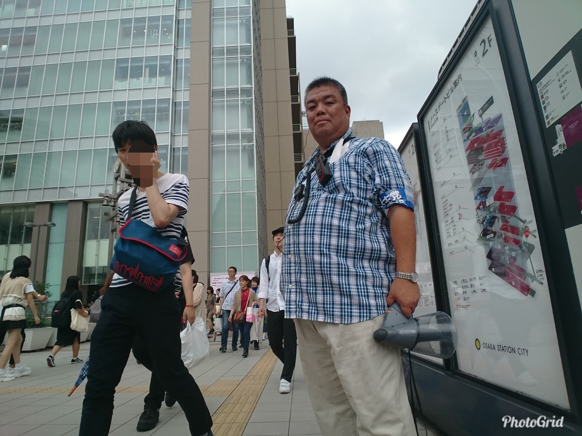 JR大阪駅ヨドバシカメラ前にての街頭活動　2017.7.14