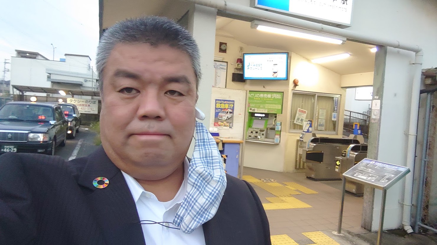 2020.10.29　JR和泉橋本駅にて朝のご挨拶