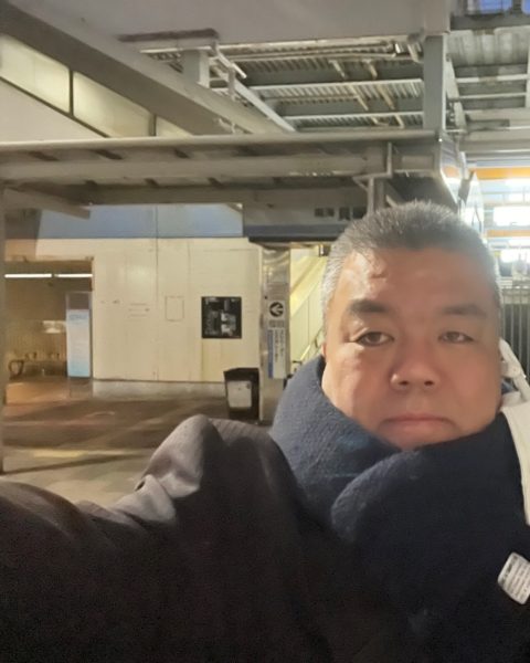 2022.2.22　南海貝塚駅西口にて朝のご挨拶