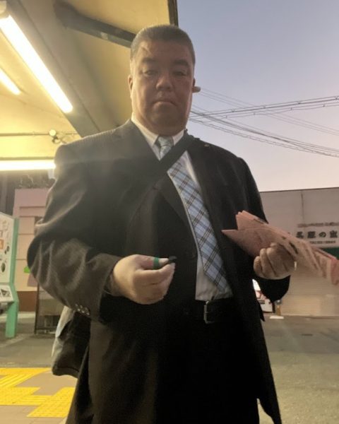 2022.11.11　JR和泉橋本駅にて朝のご挨拶