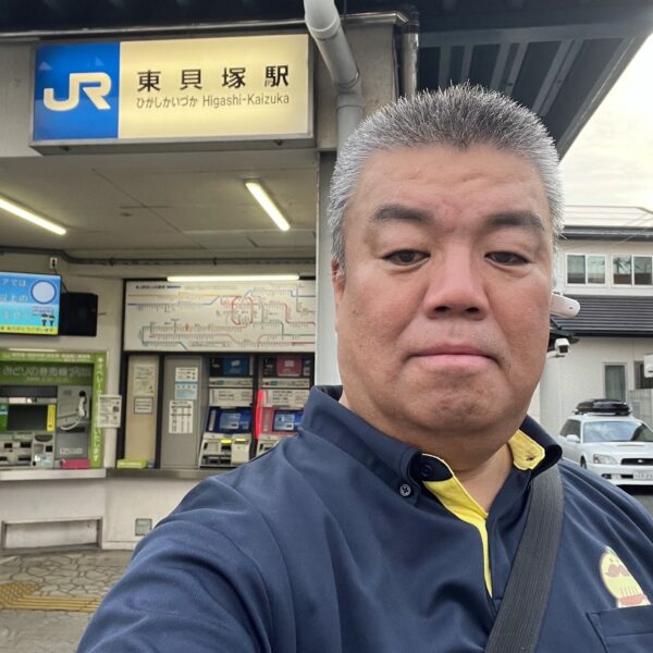 2023.7.13　JR東貝塚駅にて朝のご挨拶