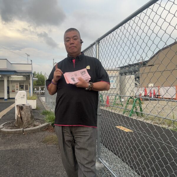 2025.8.8　南海二色浜駅で朝のご挨拶