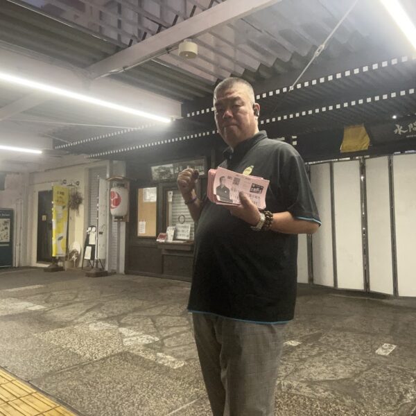 2025.9.9　南海貝塚駅東口にて朝のご挨拶